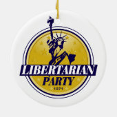 Logo libertariële politieke partij keramisch ornament (Achterkant)