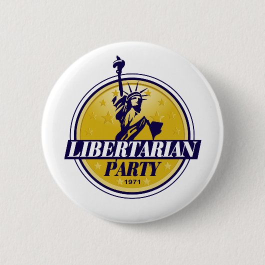 Logo libertariële politieke partij ronde button 5,7 cm (Voorkant)