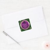 Logo Lichaam Balm Butter Cosmetic Gold Pink Green Vierkante Sticker (Envelop)