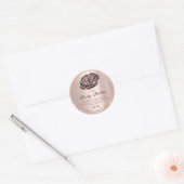 Logo Lichaamsolie Balm Cosmetisch Roos Glam Ronde Sticker (Envelop)