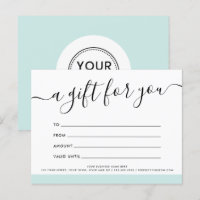 Logo lichtaqua blue gift bon certificate card