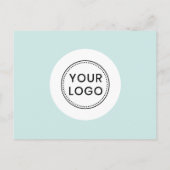 Logo lichtaqua blue gift bon certificate card briefkaart (Achterkant)