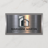 Logo | Lijntekenstijl | Metaal Visitekaartje (Voorkant)