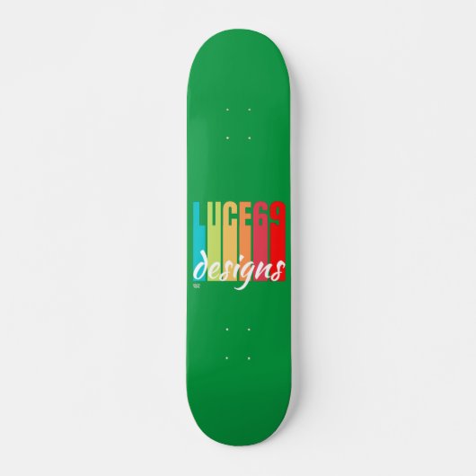 logo "LUCE69 DESIGN" Persoonlijk Skateboard (Voorkant)
