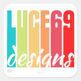 logo "LUCE69 DESIGN" Vierkante Sticker