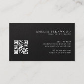 Logo | Luxe lederen vastgoed QR-code Visitekaartje (Achterkant)