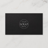 Logo | Luxe lederen vastgoed QR-code Visitekaartje (Voorkant)