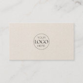 Logo | Luxe lederen vastgoed QR-code Visitekaartje (Voorkant)
