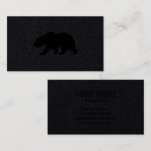 Logo Luxe Zwarte Grizzlybeer Visitekaartje (Voorkant / Achterkant)