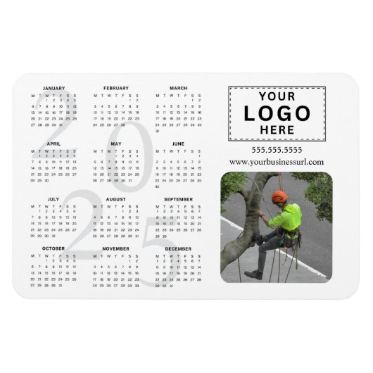 Logo Maandelijkse foto 2025 Kalender Magneet (Horizontaal)