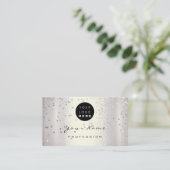 Logo Make-up Artist Haar Nails Smoky Silver Grey Visitekaartje (Staand voorkant)