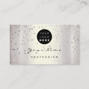 Logo Make-up Artist Haar Nails Smoky Silver Grey Visitekaartje
