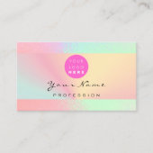 Logo Makeup Artist Haar Nails Koop QR Code Roze Visitekaartje (Voorkant)