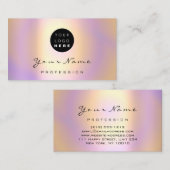 Logo Makeup Artist Hair Nails Abstract Paars Lux Visitekaartje (Voorkant / Achterkant)