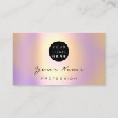 Logo Makeup Artist Hair Nails Abstract Paars Lux Visitekaartje (Voorkant)