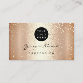 Logo Makeup Artist Hair Nails Coral Roos Confetti Visitekaartje