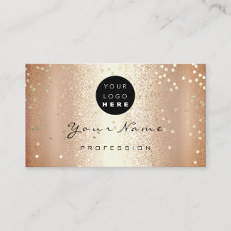 Logo Makeup Artist Hair Nails Coral Roos Confetti Visitekaartje