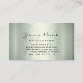 Logo Makeup Artist Hair Nails Green Mint Metallic Visitekaartje (Achterkant)