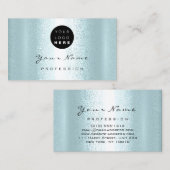 Logo Makeup Artist Hair Nails Professional blauw Visitekaartje (Voorkant / Achterkant)