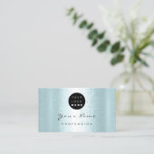 Logo Makeup Artist Hair Nails Professional blauw Visitekaartje (Staand voorkant)