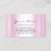 Logo Makeup Artist Hair Nails Professional Roze Visitekaartje (Achterkant)