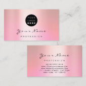 Logo Makeup Artist Hair Nails Roos Roze zorg Visitekaartje (Voorkant / Achterkant)