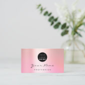 Logo Makeup Artist Hair Nails Roos Roze zorg Visitekaartje (Staand voorkant)