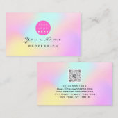 Logo Makeup Artist Hair Nails Winkelen QR Abstract Visitekaartje (Voorkant / Achterkant)