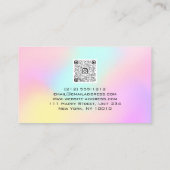 Logo Makeup Artist Hair Nails Winkelen QR Abstract Visitekaartje (Achterkant)