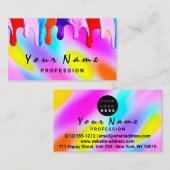 Logo Makeup Artist Nails Holografen Visitekaartje (Voorkant / Achterkant)