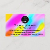 Logo Makeup Artist Nails Holografen Visitekaartje (Achterkant)