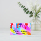 Logo Makeup Artist Nails Holografen Visitekaartje (Staand voorkant)