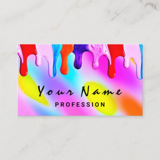 Logo Makeup Artist Nails Holografen Visitekaartje (Voorkant)