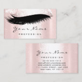 Logo Makeup Artist Professional Glam Roze Lash Visitekaartje (Voorkant / Achterkant)