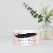 Logo Makeup Artist Professional Glam Roze Lash Visitekaartje (Staand voorkant)