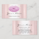 Logo Makeup Artist Professional Lips Kiss Glitter Visitekaartje (Voorkant / Achterkant)