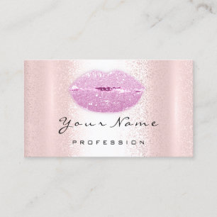 Logo Makeup Artist Professional Lips Kiss Glitter Visitekaartje
