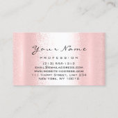 Logo Makeup Artist Professional Lux Roze Lashes Visitekaartje (Achterkant)