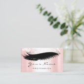 Logo Makeup Artist Professional Lux Roze Lashes Visitekaartje (Staand voorkant)