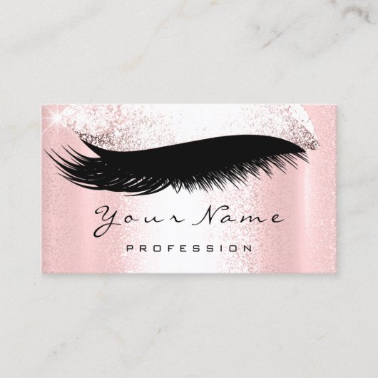 Logo Makeup Artist Professional Lux Roze Lashes Visitekaartje (Voorkant)