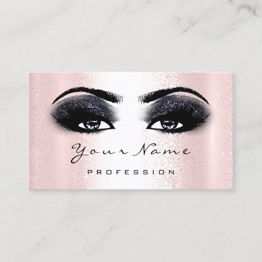 Logo Makeup Artist Professional Navy Black Lash Visitekaartje (Voorkant)