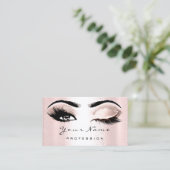 Logo Makeup Artist Professional Roos Roze streepje Visitekaartje (Staand voorkant)