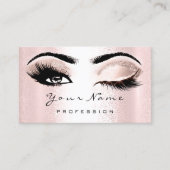 Logo Makeup Artist Professional Roos Roze streepje Visitekaartje (Voorkant)