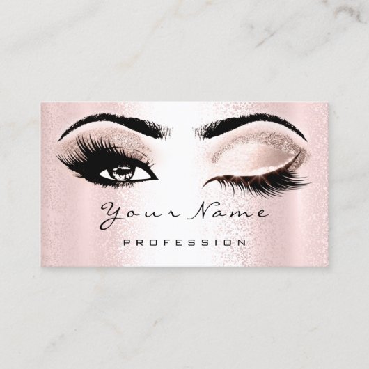 Logo Makeup Artist Professional Roos Roze streepje Visitekaartje (Voorkant)