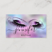 Logo Makeup Boutique Lash Studio Brows Holograaf Visitekaartje (Voorkant)