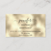 Logo Makeup Boutique Lash Studio Eyes Brows Gold Visitekaartje (Achterkant)