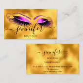 Logo Makeup Boutique Lash Studio Gold Brows Roze Visitekaartje