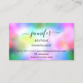 Logo Makeup Boutique Lash Studio Holografen Hot Visitekaartje (Achterkant)