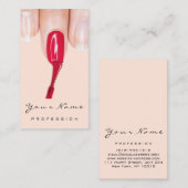 Logo Makeup Manicure Red Nails Blush Visitekaartje (Voorkant / Achterkant)