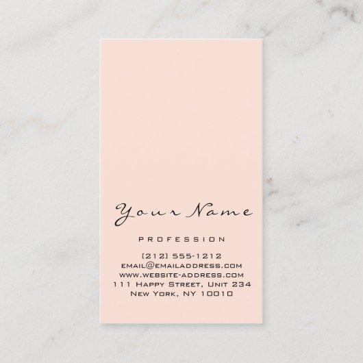 Logo Makeup Manicure Red Nails Blush Visitekaartje (Achterkant)